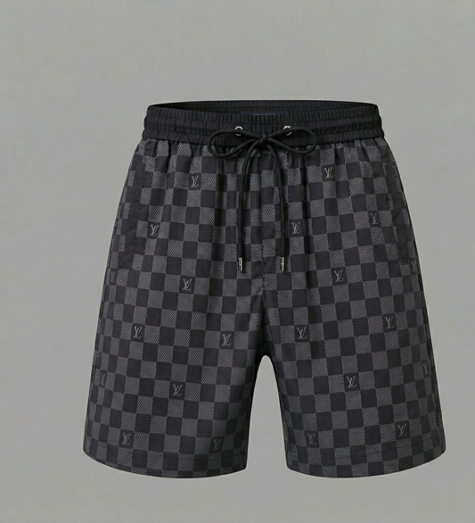 Costume da Bagno Damier Monogram Grigio Carbonio