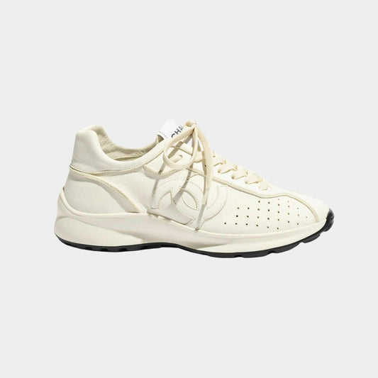 Weiße Ledersneaker
