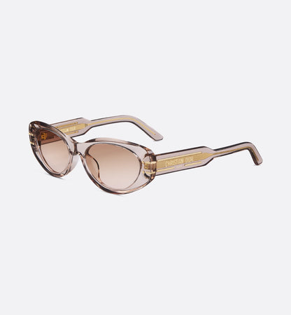 Women's Signature B8U beige transparent oval sunglasses