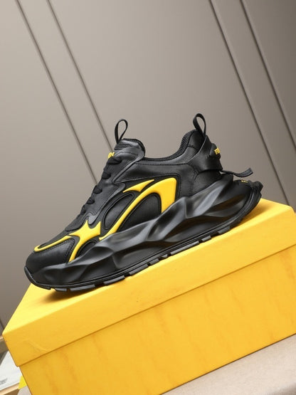 Roma sneakers in black and yellow