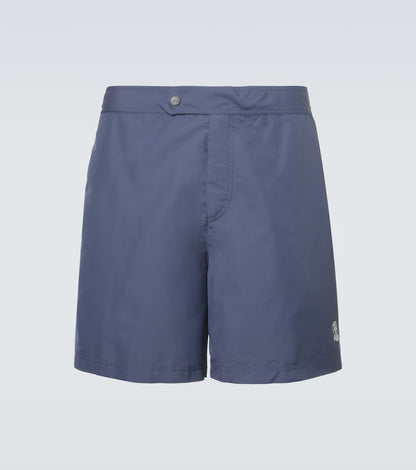 Costume da bagno con logo denim blu