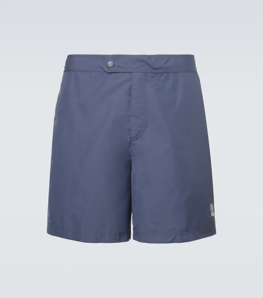 Costume da bagno con logo denim blu