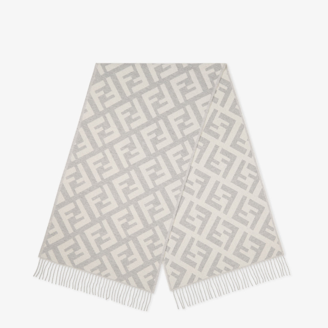 Women's light gray cashmere scarf