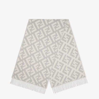 Women's light gray cashmere scarf