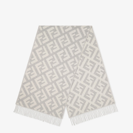 Sciarpa in cashmere grigio chiaro donna