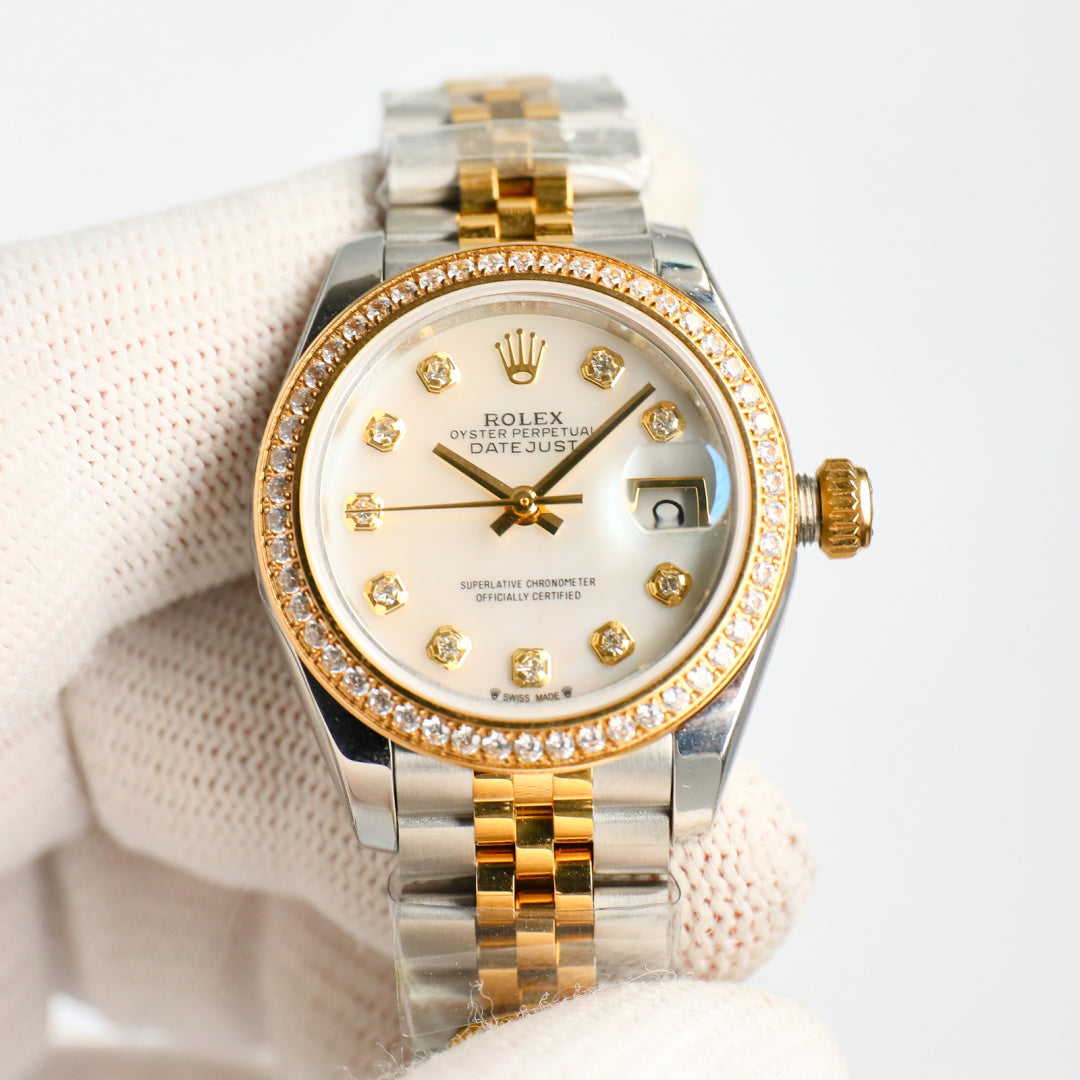Oyster Perpetual Datejust Diamond Mother-of-Pearl Two-Tone