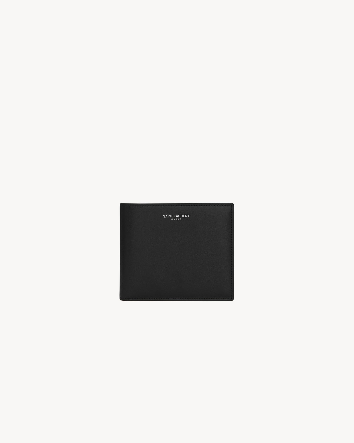 East/West wallet in smooth black leather