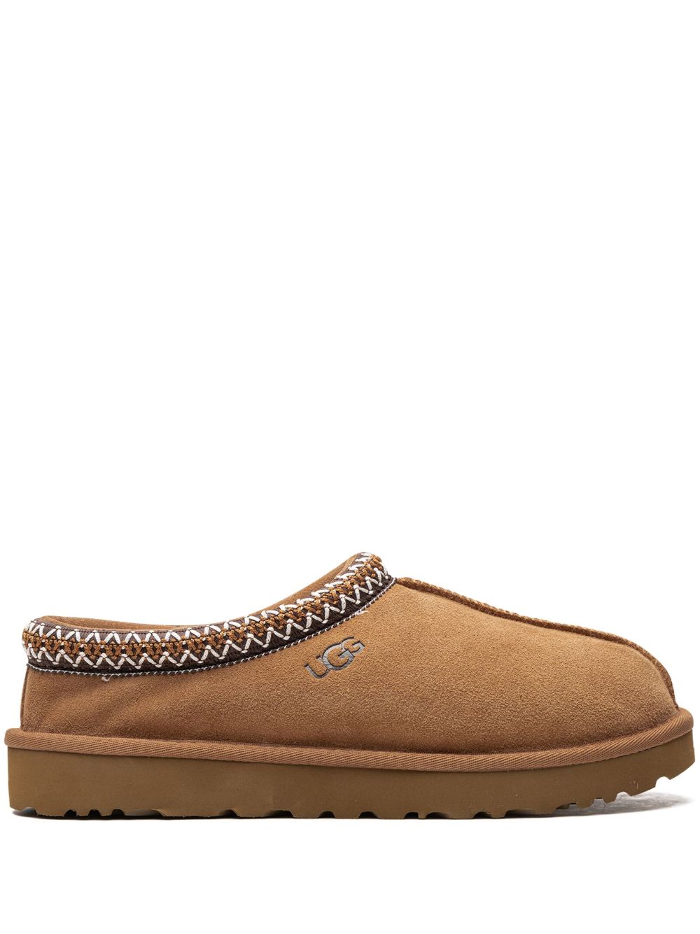 Pantofole Tasman slip-on in suede castagno