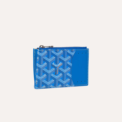 Bourbon zipped card holder Sky Blue