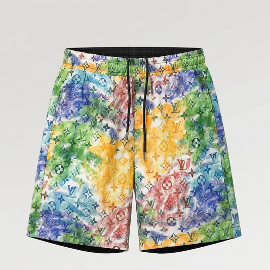 Costume da Bagno Watercolor Monogram Multicolor
