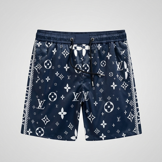 Costume da Bagno Crosshatch Monogram Blu Notte