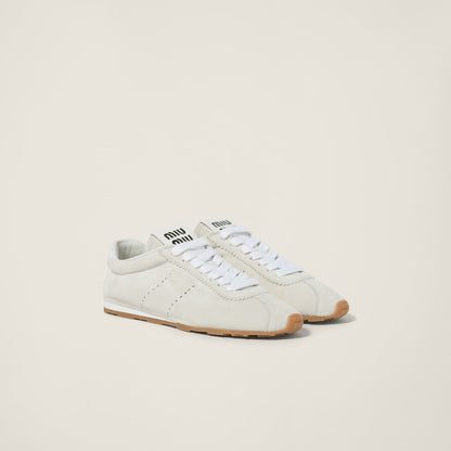 Plume white suede sneakers