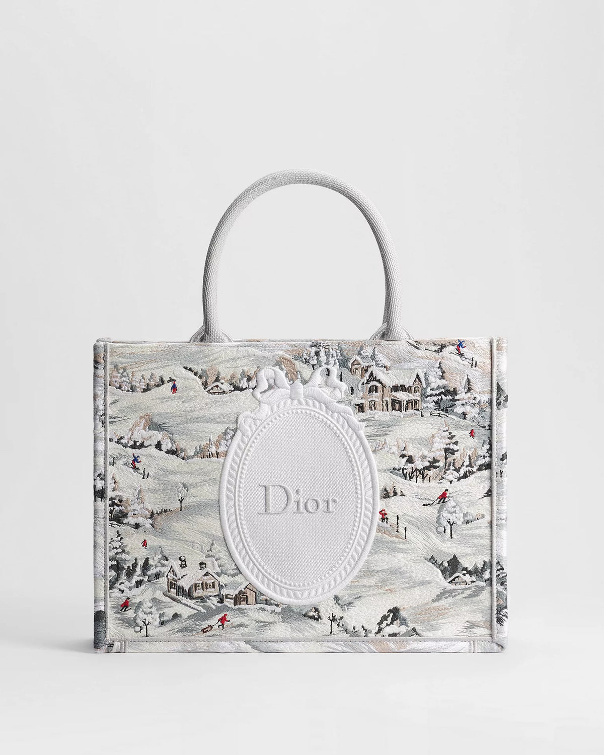 Borsa media Book Tote con tracolla bianca
