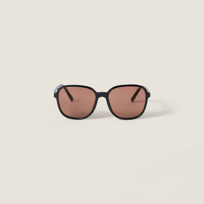 Miu Regard Sunglasses Wide Square Chocolate Lenses