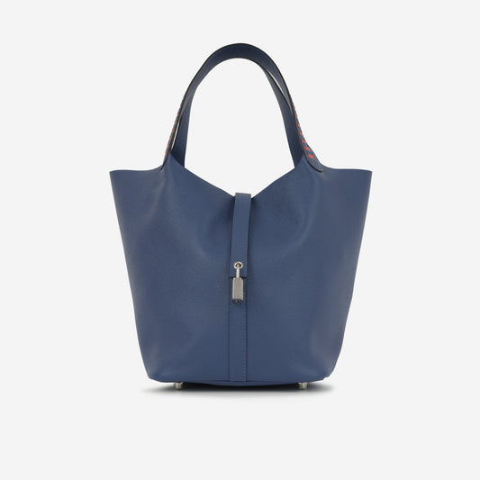 Picotin 22 Treccia di cuoio - Blu inchiostro / Nero / Mattone di Epsom