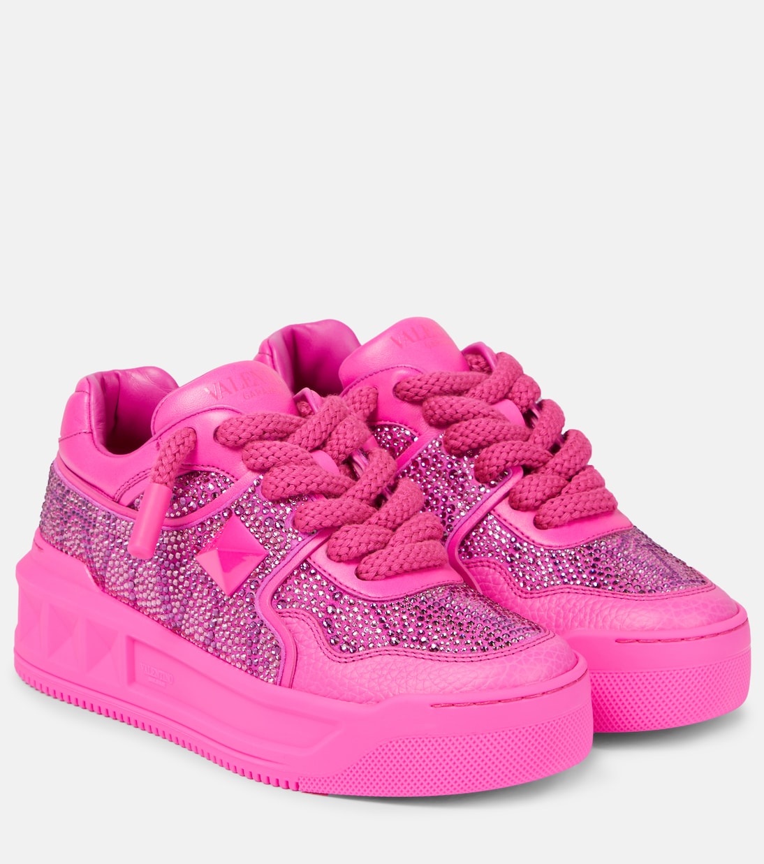 VLTN Sneakers in pelle One Stud XL MAGENTA