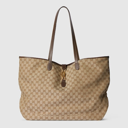 GG Jackie Shopper, große Größe, aus beigem und braunem Stoff