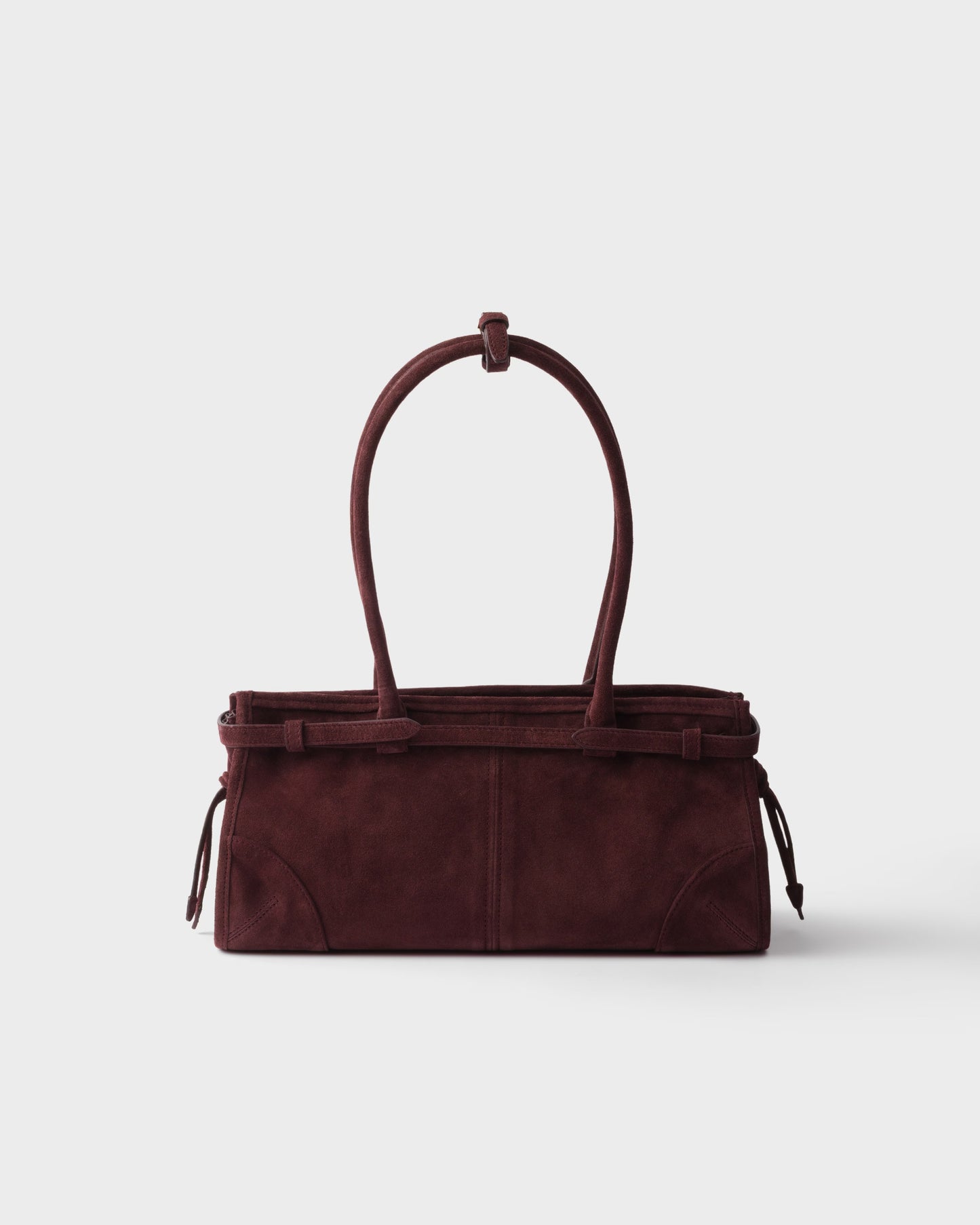 Bonnie medium suede handbag in Bordeaux