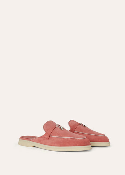 Babouche Charms Walk in pelle scamosciata rossa donna