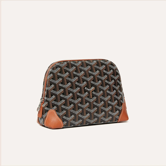 Vendôme Cosmetic Pouch Black & Tan