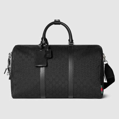 Borsone in tessuto GG nera misura media