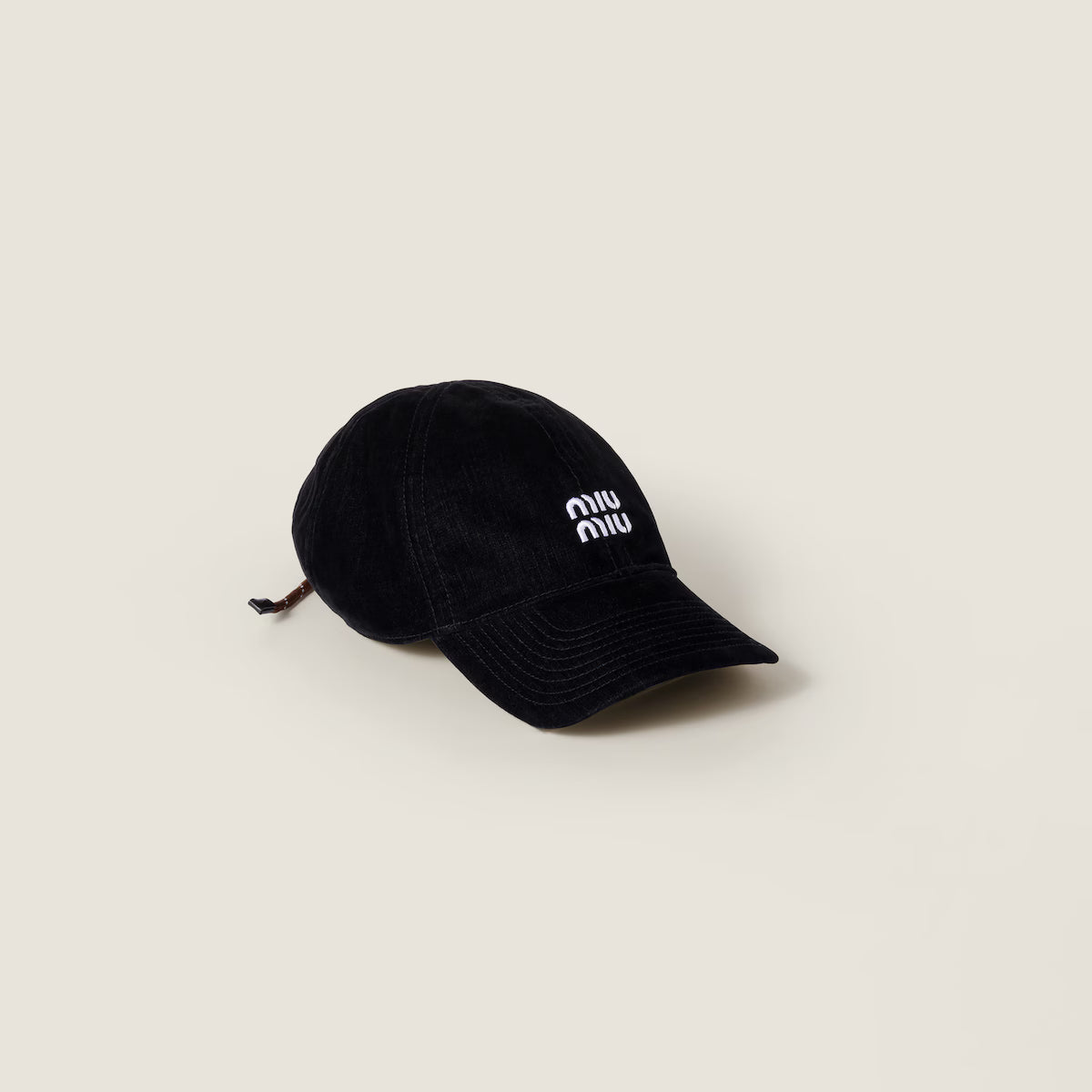 Black/Tobacco Velvet Baseball Cap