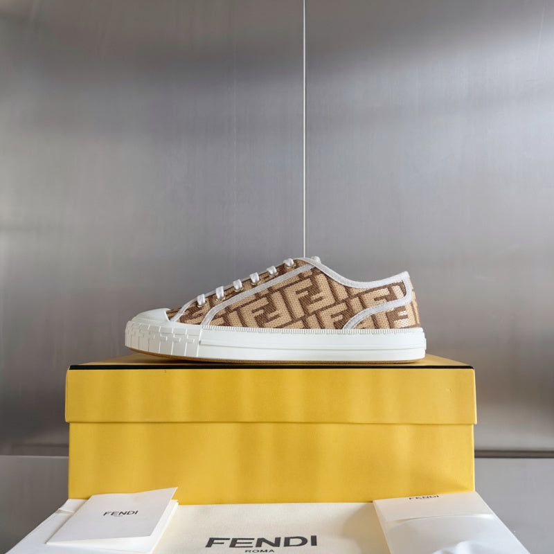 Domino FF Fabric brown Low-top sneakers