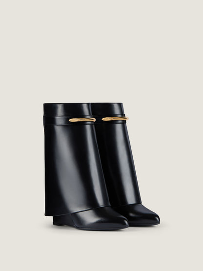 Shark Stiefeletten aus schwarzem Leder
