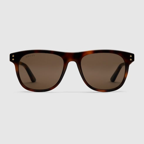 Men's brown square sunglasses
