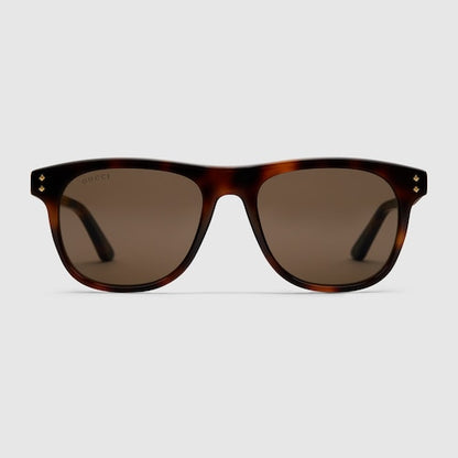 Men's brown square sunglasses
