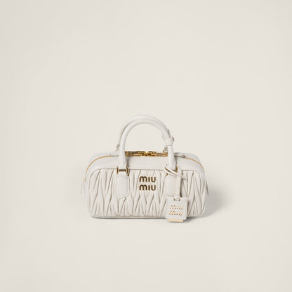 Regular Arcadie bag in white quilted nappa leather