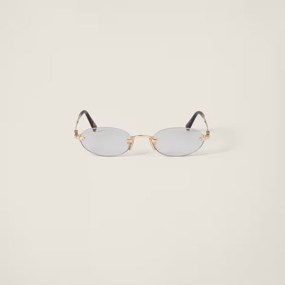 Sunglasses oval clear lenses Blu-ray