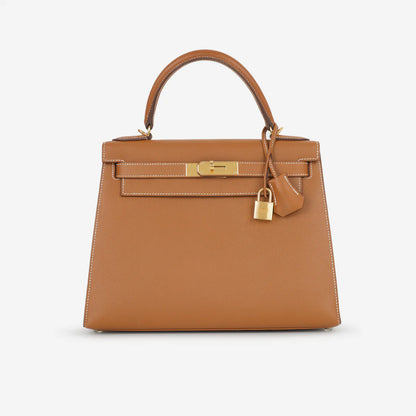 Kelly 28 Gold with gold hardware Epsom