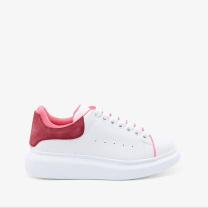 Übergroßer weißer Samt Fuchsia
