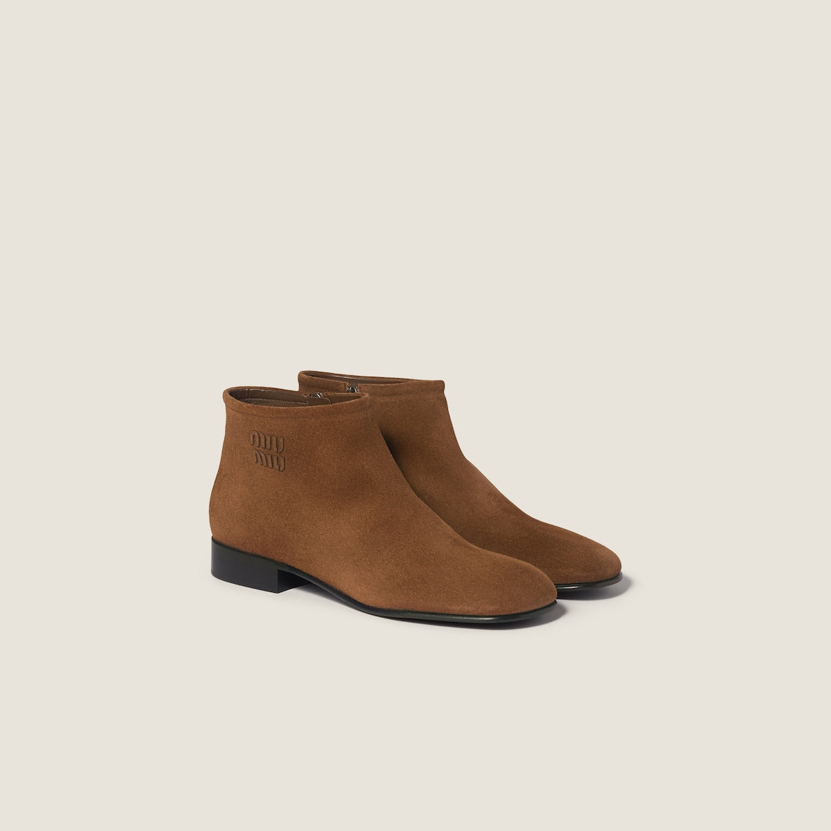 Cocoa suede ankle boots