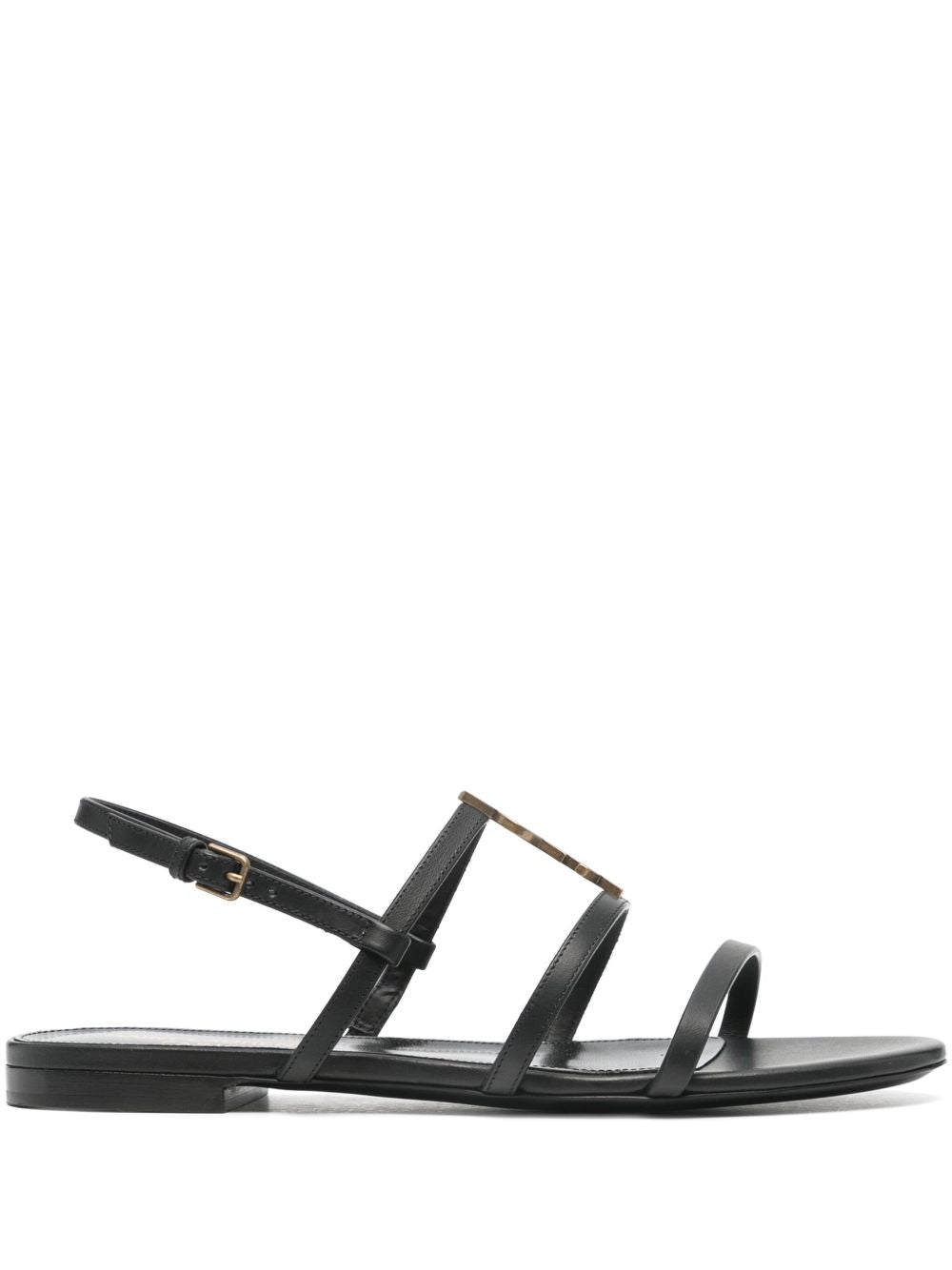 Black leather Cassandra sandals