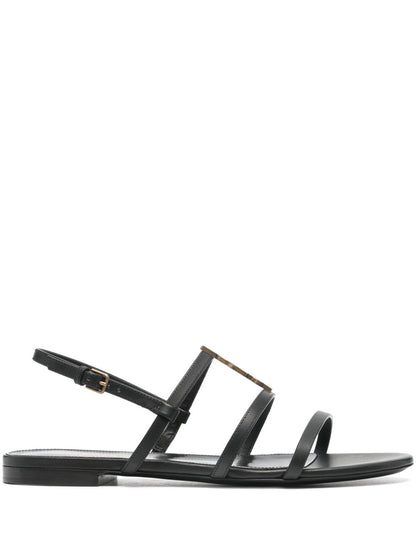 Black leather Cassandra sandals