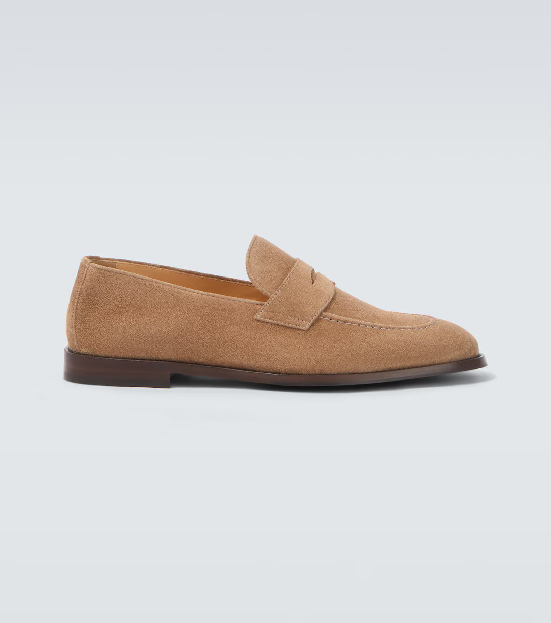 Beige suede loafers