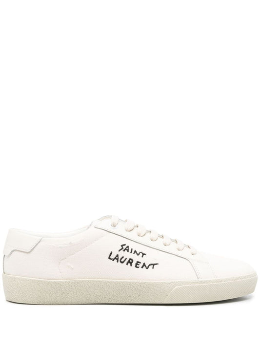 Sneakers classiche SL/06 ricamate bianche