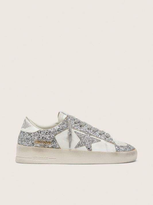 Pelle bianca e glitter