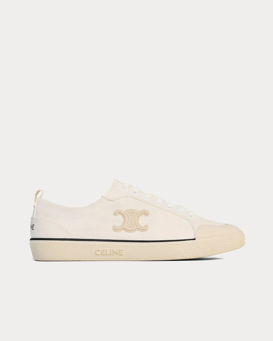 Sneakers basse Alan Triomphe in tela bianco ottico