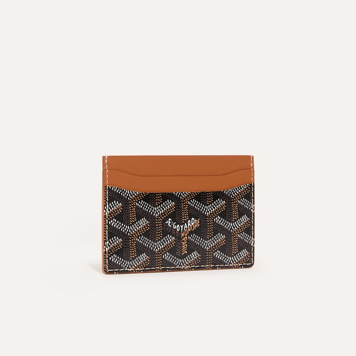 Saint-Sulpice Card Wallet Black & Tan