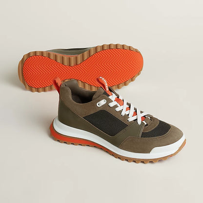 Leader sneaker étoupe / green