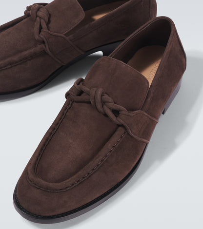 Astaire Knot brown suede loafers