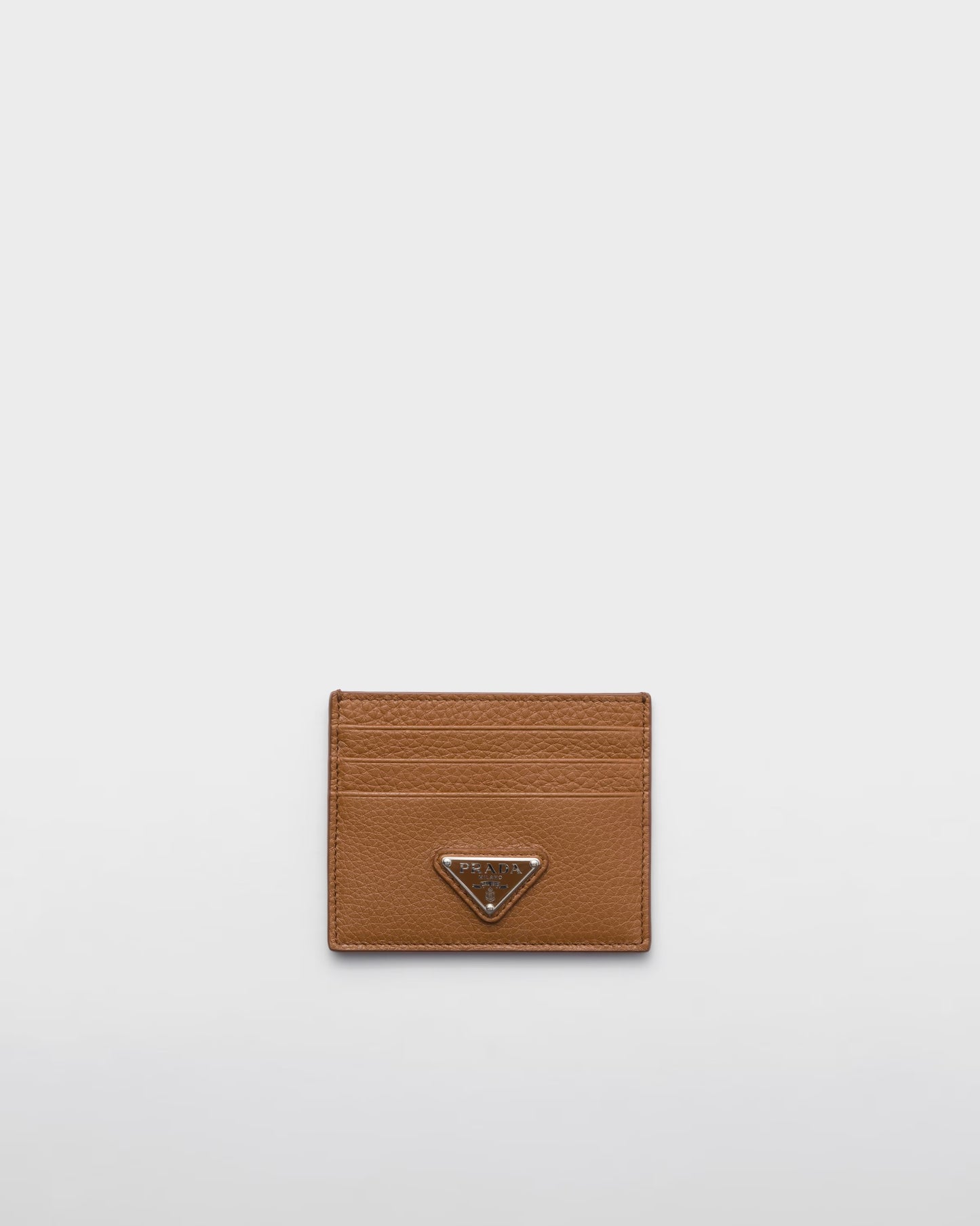 Cognac leather card holder