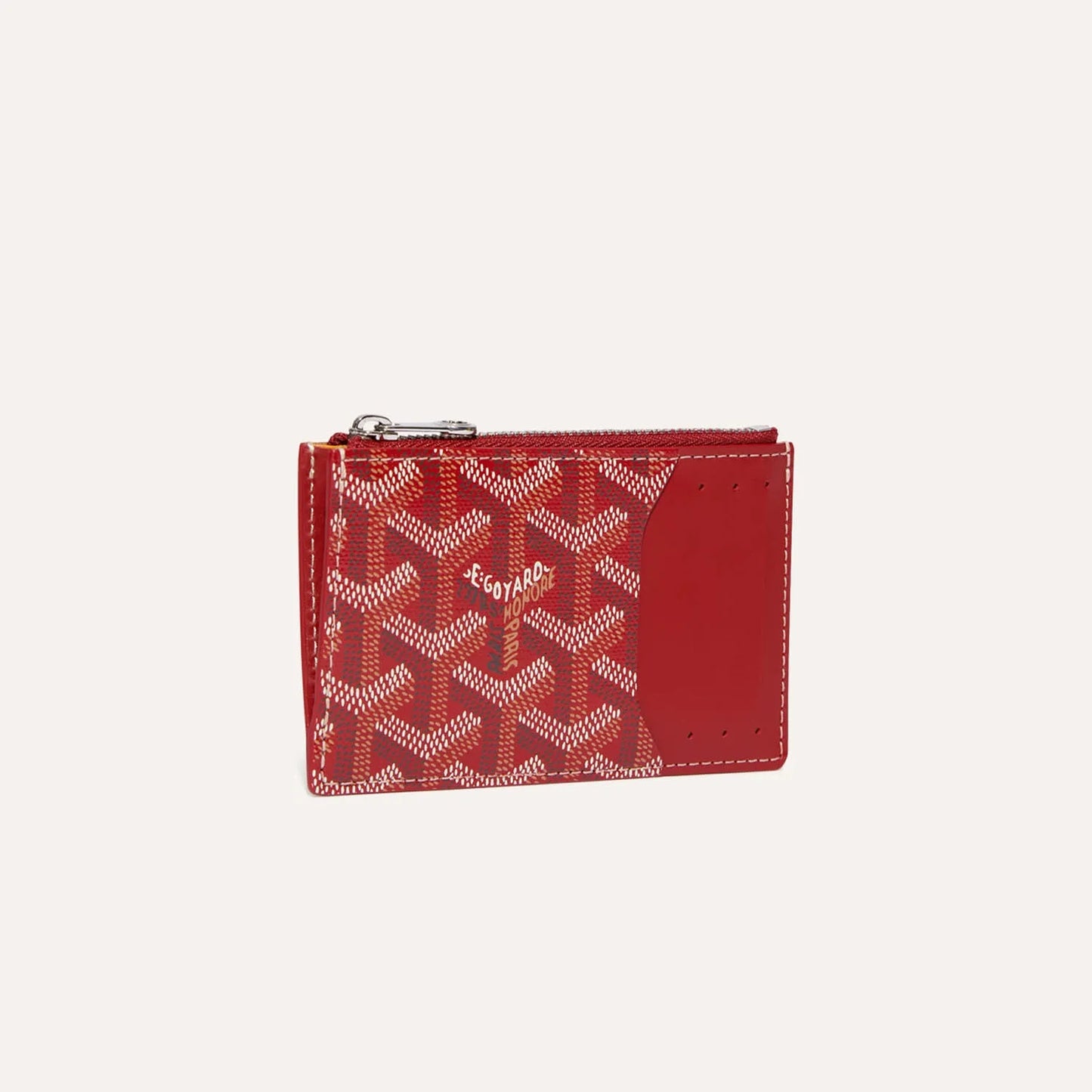 Bourbon zipped card holder Red