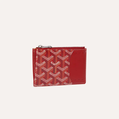Bourbon zipped card holder Red