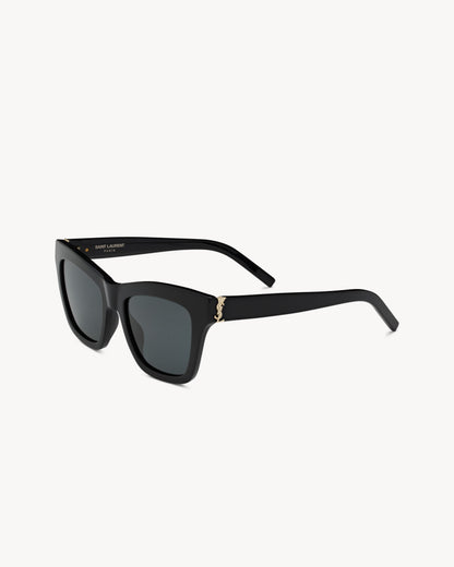 Women's black acetate square frame sunglasses