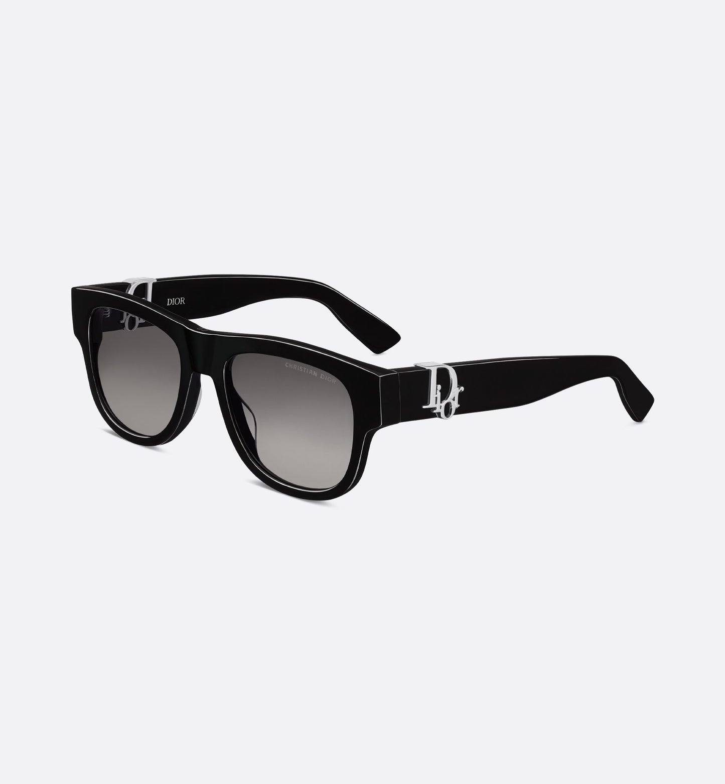 Men's Oblique S4I Black Square Sunglasses
