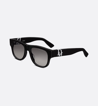 Men's Oblique S4I Black Square Sunglasses